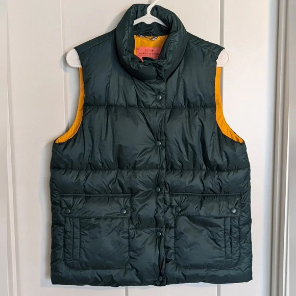 J Crew Green Signature Puffer Vest sz S - Picture 1 of 7